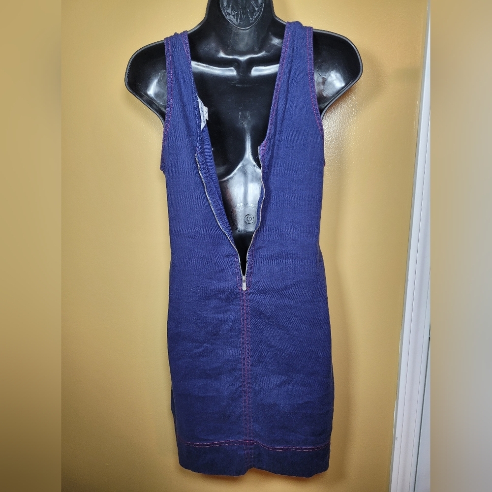 Sold! Tommy Bahama Palm-A-Dora Sheath Linen Blend Blue Mini Dress sz S - Picture 4 of 11